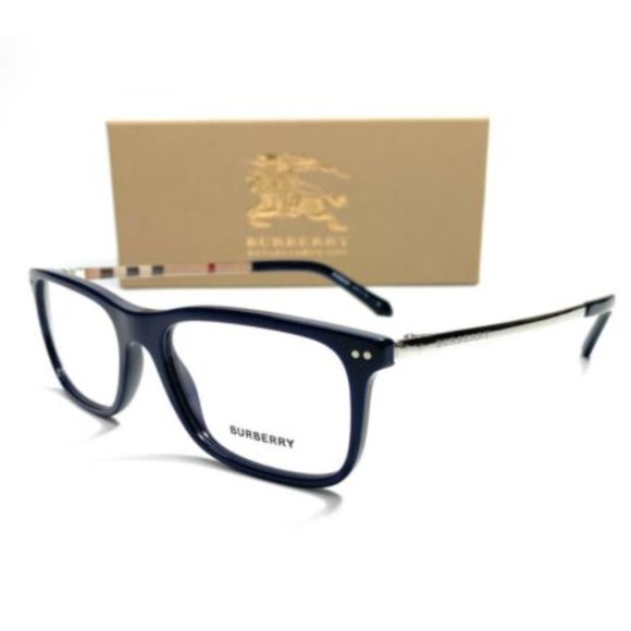 Burberry Men's Blue Rectangle Eyeglasses! - Picture 1 of 4